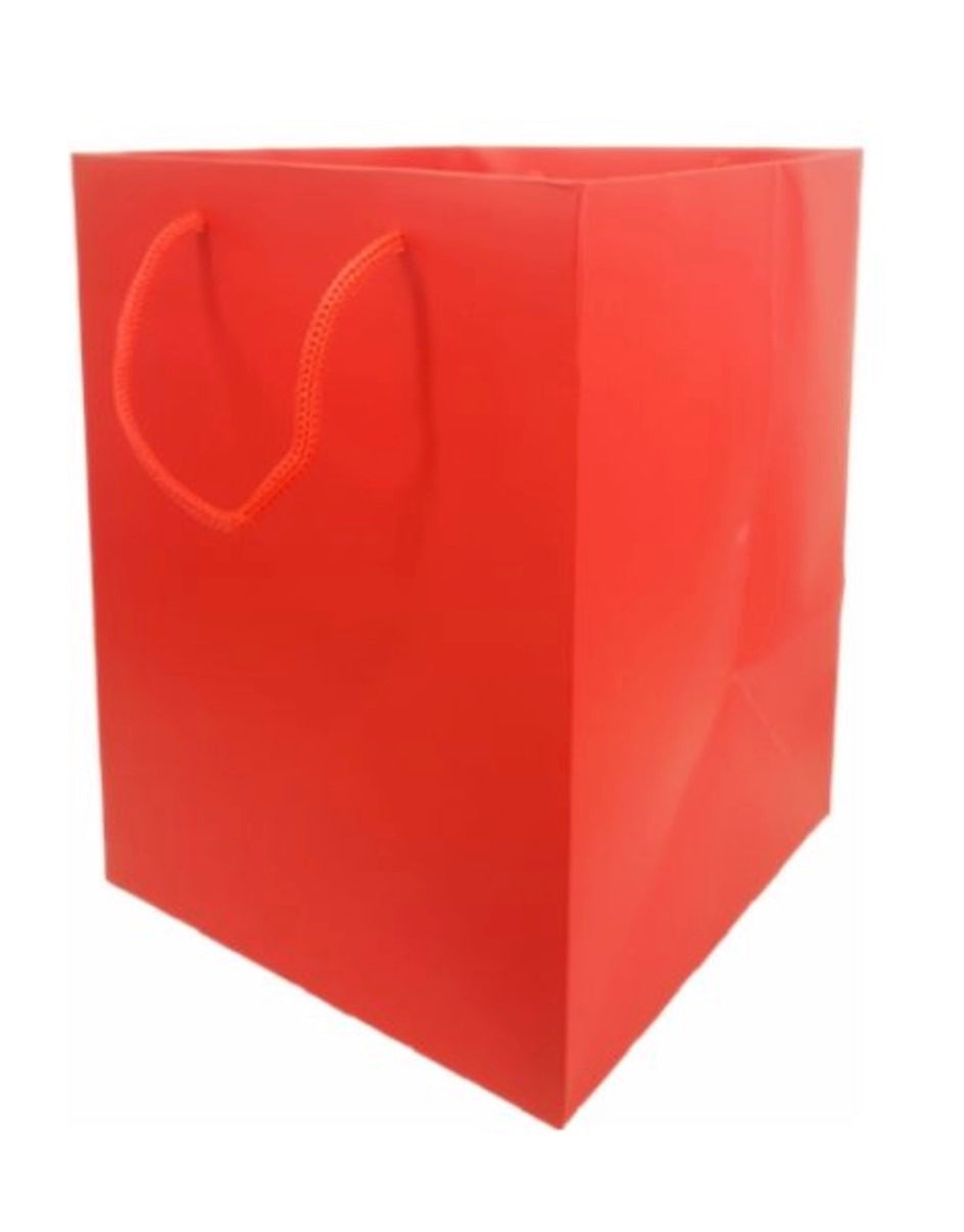FLOWER BAG 190x190x250mm X 10pcs Red