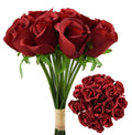 30cm LARGE ROSEBUD BUNDLE (18 STEMS) RED