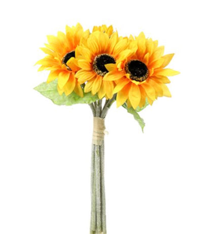 40cm LARGE SUNFLOWER BUNDLE (7 STEMS) YELLOW