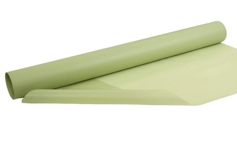 Frosted Florist Cellophane Wrap 80cmx80m- 50 micron bouquet wrapping film Sage Green